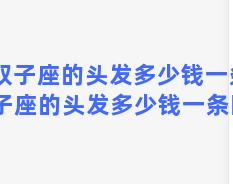 双子座的头发多少钱一条 双子座的头发多少钱一条图片